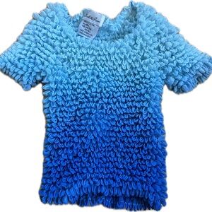 Charlotte Russe Ombré Blue Popcorn Top